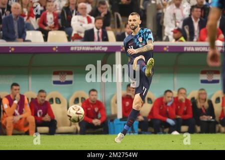 Marcelo Brozovic de Croatie lors de la coupe du monde de la FIFA 2022, demi-finale du match de football entre l'Argentine et la Croatie sur 13 décembre 2022 au stade Lusail à Al Daayen, Qatar - photo Jean Catuffe / DPPI Banque D'Images