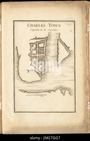 Charles-Town, capitale de la Caroline , Charleston S.C., cartes, travaux préliminaires à 1800 Norman B. Leventhal Map Center Collection Banque D'Images