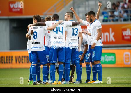 Gent's players pictured ahead of a friendly soccer match between Belgian first league soccer team KAA Gent and French Ligue 1 team Nice, Thursday 13 July 2017 in Gent. BELGA PHOTO KURT DESPLENTER Stock Photo