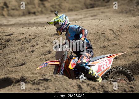 Italien Antonio Cairoli photographié pendant le Grand Prix de Belge MXGP de motocross, dimanche 06 août 2017 à Lommel. BELGA PHOTO KRISTOF VAN ACCOM Banque D'Images