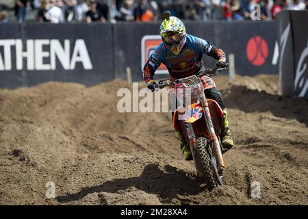 Italien Antonio Cairoli photographié pendant le Grand Prix de Belge MXGP de motocross, dimanche 06 août 2017 à Lommel. BELGA PHOTO KRISTOF VAN ACCOM Banque D'Images