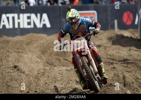 Italien Antonio Cairoli photographié pendant le Grand Prix de Belge MXGP de motocross, dimanche 06 août 2017 à Lommel. BELGA PHOTO KRISTOF VAN ACCOM Banque D'Images