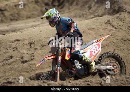 Italien Antonio Cairoli photographié pendant le Grand Prix de Belge MXGP de motocross, dimanche 06 août 2017 à Lommel. BELGA PHOTO KRISTOF VAN ACCOM Banque D'Images