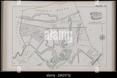 Atlas de la ville de Boston, Massachusetts : complet en un volume : à partir de documents officiels, plans privés et relevés réels : planche 17 , immobilier, Massachusetts, Boston, cartes, Propriétaires fonciers, Massachusetts, Boston, cartes, Fenway Boston, Mass., cartes Norman B. Leventhal Map Center Collection Banque D'Images