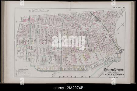 Atlas de la ville de Boston, Massachusetts : complet en un volume : à partir de documents officiels, plans privés et relevés réels : planche 10 , immobilier, Massachusetts, Boston, cartes, Propriétaires fonciers, Massachusetts, Boston, cartes, Boston, Mass., cartes Norman B. Leventhal Map Center Collection Banque D'Images