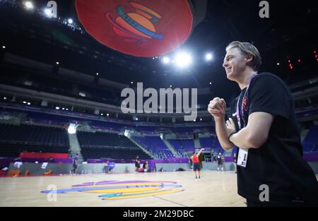 Jacques Stas, directeur belge, photographié lors d'une formation des Lions belges de Belgique au tournoi hommes FIBA Eurobasket 2017, mercredi 06 septembre 2017, à Instabul, Turquie. BELGA PHOTO VIRGINIE LEFOUR Banque D'Images