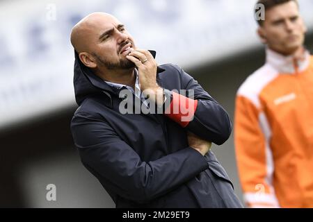 Vedran Pelic, entraîneur en chef de Westerlo, photographié lors du match de la Proximus League de D1B entre Lierse SK et KVC Westerlo, à Lier, samedi 09 septembre 2017, le cinquième jour du championnat belge de football, division 1B. BELGA PHOTO YORICK JANSENS Banque D'Images