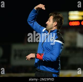 Ivan Leko, entraîneur en chef du Club Brugge, photographié en action lors d'un match final de la coupe Croky 1/16 entre Roeselare (1B) et le Club Brugge, à Roeselare, le mercredi 20 septembre 2017. BELGA PHOTO DAVID CATRY Banque D'Images