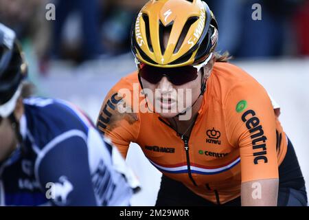 Chantal Blaak, néerlandaise, photographiée en action lors de la course sur route Women Elite aux Championnats du monde de cyclisme sur route UCI 2017 à Bergen, Norvège, le samedi 23 septembre 2017. BELGA PHOTO YORICK JANSENS Banque D'Images