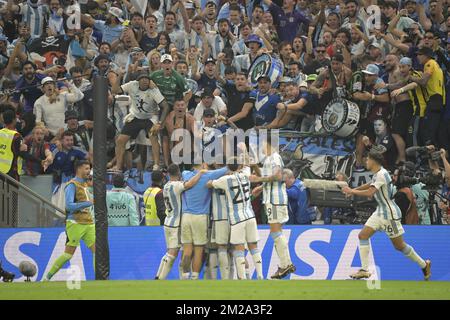 Argentine contre Croatie, coupe du monde de la FIFA 2022, demi-finale, football, stade Lusail, Al Daayen, Qatar - 13 décembre 2022 Banque D'Images