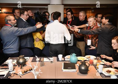 Sebastian COE, président de l'IAAF, photographié lors du Prix Athlétisme de l'IAAF, le lendemain du petit déjeuner de presse à Monte Carlo, Monaco, le vendredi 24 novembre 2017. BELGA PHOTO YORICK JANSENS Banque D'Images