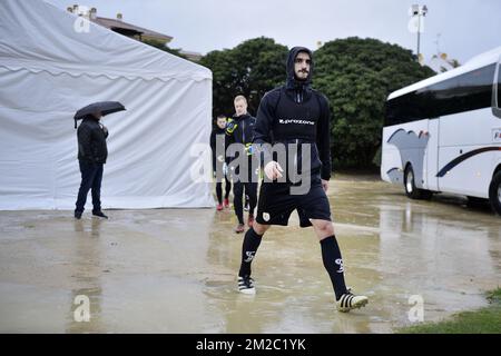 Standard's Konstantinos Laifis photographié pendant le cinquième jour du camp d'entraînement d'hiver de l'équipe belge de football de première division Standard de Liège, à Marbella, Espagne, le lundi 08 janvier 2018. BELGA PHOTO YORICK JANSENS Banque D'Images