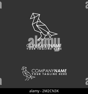 simple et unique oiseau en ligne image graphique icône logo design abstrait concept vecteur stock. Peut être utilisé comme symbole lié à l'animal ou à l'art Illustration de Vecteur