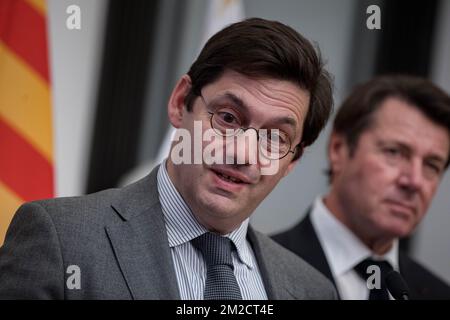 Georges-François Leclerc préfet des Alpes Maritimes, lors de la conférence de presse du Carnaval de Nice 2018. | Georges-François Leclerc préfet des Alpes Maritimes, lors de la conférence de presse du Carnaval de Nice 2018. 05/02/2018 Banque D'Images