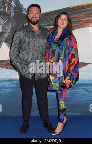 Rome, Italie. 13th décembre 2022. Riccardo Cotumaccio (l) et Michela Giraud (r) assistent au tapis blu du film 'Avatar la via dell'acqua' au Space Cinema Moderno. (Photo de Mario Cartelli/SOPA Images/Sipa USA) crédit: SIPA USA/Alay Live News Banque D'Images