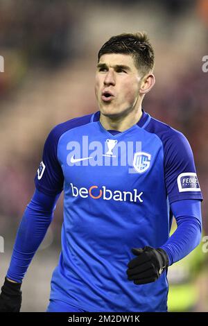 Ruslan Malinovski de Genk photographié lors d'un match de football entre KRC Genk et Standard de Liège, finale de la coupe Croky, samedi 17 mars 2018 à Bruxelles. BELGA PHOTO YORICK JANSENS Banque D'Images