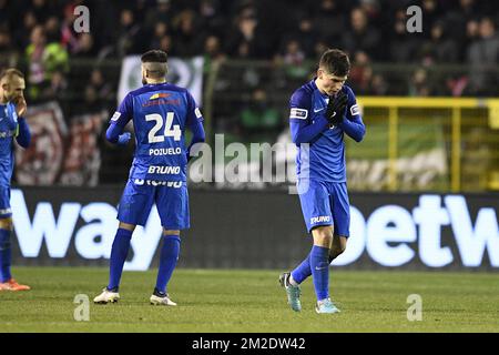 Ruslan Malinovski de Genk photographié lors d'un match de football entre KRC Genk et Standard de Liège, finale de la coupe Croky, samedi 17 mars 2018 à Bruxelles. BELGA PHOTO YORICK JANSENS Banque D'Images