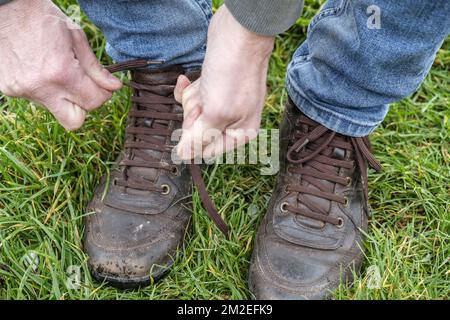 Chaussures de randonneurs | Chaussours de randonneurs 15/04/2018 Banque D'Images