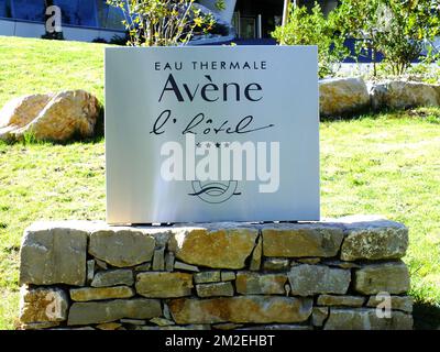 Thermes d'Avène | Station thermale d'Avène les bains spéciés des soins de la peau 18/04/2018 Banque D'Images