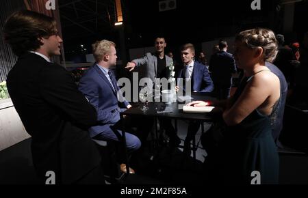 L'illustration montre l'après-partie de la troisième édition de la soirée de gala du joueur professionnel de football de l'année 2018, le lundi 14 mai 2018, à Bruxelles. BELGA PHOTO THIERRY ROGE Banque D'Images