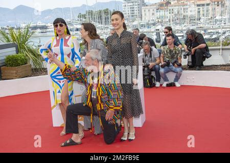 Joana Ribeiro, Rossy de Palma and Olga Kurylenko attends the photocall for the 'The Man Who Killed Don Quixote' during the 71st annual Cannes Film Festival at Palais des Festivals | Joana Ribeiro, Rossy de Palma and Olga Kurylenko assistent à la photocall pour le'L'homme qui a tué Don Quichotte' lors du 71ème Festival de Cannes au Palais des Festivals. 19/05/2018 Stock Photo