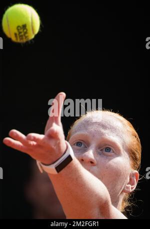 Alison belge Van Uytvanck photographiée lors d'une session de formation avant le tournoi de tennis Roland Garros, à Paris, France, vendredi 25 mai 2018. Le tirage principal du Grand Chelem Roland Garros de cette année a lieu du 27 mai au 10 juin. BELGA PHOTO BENOIT DOPPAGNE Banque D'Images