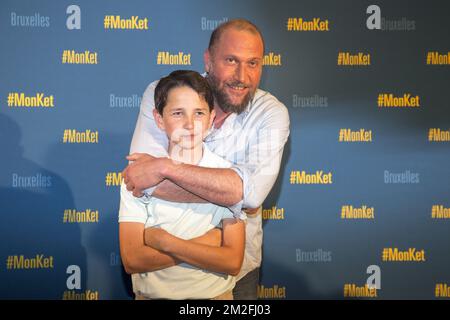 François Damiens photographié lors de la première du film « mon Ket », le premier film réalisé par François Damiens, au complexe cinématographique UGC à Bruxelles, le samedi 26 mai 2018. BELGA PHOTO HATIM KAGHAT Banque D'Images