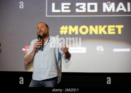 François Damiens photographié lors de la première du film « mon Ket », le premier film réalisé par François Damiens, au complexe cinématographique UGC à Bruxelles, le samedi 26 mai 2018. BELGA PHOTO HATIM KAGHAT Banque D'Images