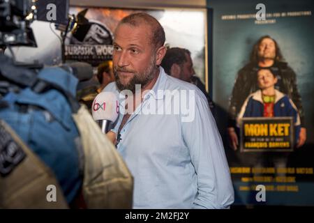 François Damiens photographié lors de la première du film « mon Ket », le premier film réalisé par François Damiens, au complexe cinématographique UGC à Bruxelles, le samedi 26 mai 2018. BELGA PHOTO HATIM KAGHAT Banque D'Images