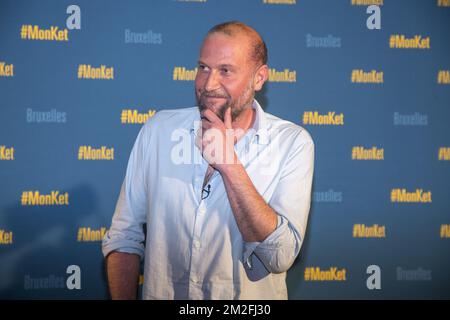 François Damiens photographié lors de la première du film « mon Ket », le premier film réalisé par François Damiens, au complexe cinématographique UGC à Bruxelles, le samedi 26 mai 2018. BELGA PHOTO HATIM KAGHAT Banque D'Images