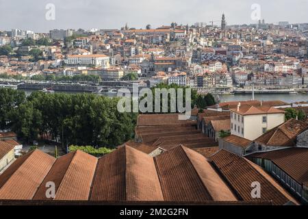 La belle ville de Porto. dentelle au vin | la ville de Porto sur l'autre rive du Douro les chais de Porto dans le quartier de Vila Nova de Gaia 12/06/2018 Banque D'Images