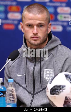 Eric Dier d'Angleterre photographié lors d'une conférence de presse de l'équipe nationale de football d'Angleterre dans le stade de Kaliningrad, à Kaliningrad, en Russie, le mercredi 27 juin 2018. L'équipe jouera demain leur troisième match contre les Red Devils de Belgique dans la phase de groupe de la coupe du monde de la FIFA 2018. BELGA PHOTO BRUNO FAHY Banque D'Images