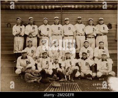 Detroit Tigers, champions de la Ligue américaine en 1907, joueurs de baseball, équipe de baseball des Detroit Tigers. Michael T. -Nuf CED- Collection McGreevy Banque D'Images