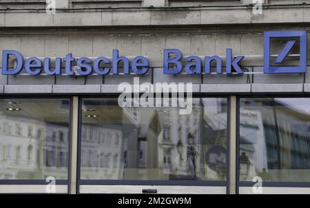 L'illustration montre le siège de la Deutsche Bank à Bruxelles, le jeudi 12 juillet 2018. BELGA PHOTO NICOLAS MATERLINCK Banque D'Images