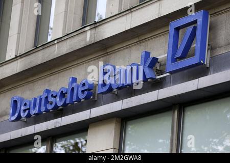 L'illustration montre le siège de la Deutsche Bank à Bruxelles, le jeudi 12 juillet 2018. BELGA PHOTO NICOLAS MATERLINCK Banque D'Images