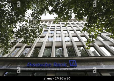 L'illustration montre le siège de la Deutsche Bank à Bruxelles, le jeudi 12 juillet 2018. BELGA PHOTO NICOLAS MATERLINCK Banque D'Images