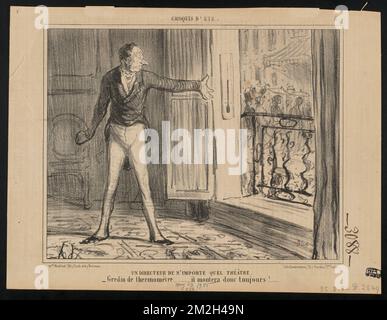 Un directeur de n'Importe que. Honoré Daumier (1808-1879). Lithographies Banque D'Images