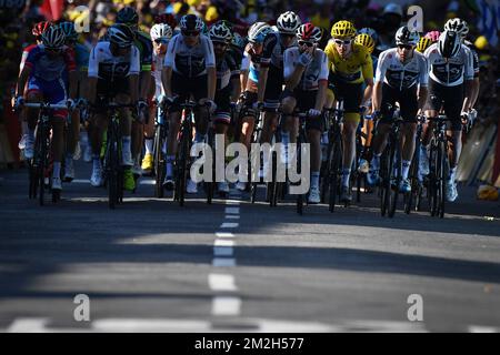 Illustration prise en 15th dans l'édition 105th de la course cycliste Tour de France, de Millau à Carcassonne (181,5km), France, dimanche 22 juillet 2018. Le Tour de France de cette année se déroule de 7 juillet à 29 juillet. BELGA PHOTO DAVID STOCKMAN Banque D'Images