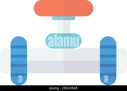 illustration de la soupape pour la tuyauterie dans un style minimal isolé sur l'arrière-plan Illustration de Vecteur