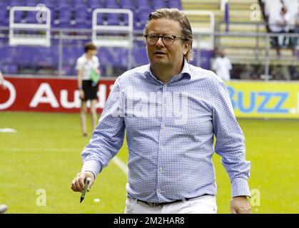 Marc Coucke, président d'Anderlecht, photographié pendant la journée des fans de l'équipe de football RSC Anderlecht, dimanche 29 juillet 2018 à Anderlecht, Bruxelles. BELGA PHOTO NICOLAS MATERLINCK Banque D'Images