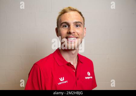 Peter Wirtz Callahan photographié lors d'une conférence de presse de l'Union belge d'athlétisme KBAB/LBFA en prévision des championnats d'Europe, lundi 30 juillet 2018, à Bruxelles. Les Championnats d'Europe se déroulent du 06 au 12 août 2018 à Berlin, en Allemagne. BELGA PHOTO JAMES ARTHUR GEKIERE Banque D'Images