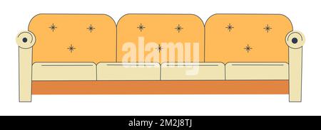 Canapé avec coussins confortables, mobilier pour l'intérieur de la maison Illustration de Vecteur