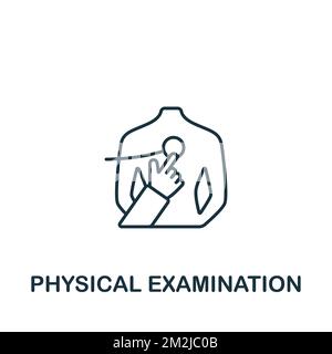 Icône d'examen physique. Icône monochrome simple Healthcare pour les modèles, la conception Web et les infographies Illustration de Vecteur