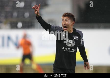 Yuta Toyokawa d'Eupen photographié lors d'un match de football entre KAS Eupen et KV Oostende, samedi 22 septembre 2018 à Eupen, le huitième jour de la saison belge de championnat de football de la « Jupiler Pro League » 2018-2019. BELGA PHOTO BRUNO FAHY Banque D'Images