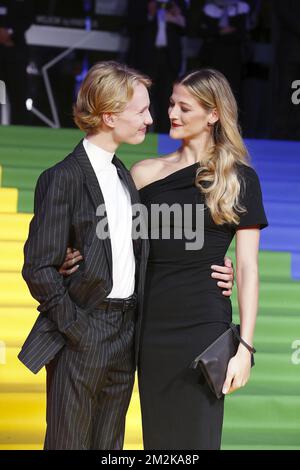 L'acteur Victor Polster et Nora Monsecour photographiés lors de l'ouverture du festival du film Fest Gent 45th, avec le film belge 'Girl' du réalisateur Lukas Dhont, mardi 09 octobre 2018. BELGA PHOTO NICOLAS MATERLINCK Banque D'Images