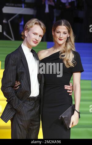 L'acteur Victor Polster et Nora Monsecour photographiés lors de l'ouverture du festival du film Fest Gent 45th, avec le film belge 'Girl' du réalisateur Lukas Dhont, mardi 09 octobre 2018. BELGA PHOTO NICOLAS MATERLINCK Banque D'Images