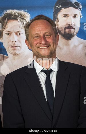 L'acteur belge Benoit Poelvoorde photographié lors de la première du film le Grand bain du réalisateur Lellouche à l'UGC Debrouckere, mardi 09 octobre 2018. BELGA PHOTO LAURIE DIEFFEMBACQ Banque D'Images