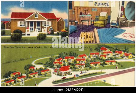 Don-Dee court Inc., New Market, Virginie, à un kilomètre et demi au sud, sur les États-Unis Route 11 , Motels, Collection Tichnor Brothers, cartes postales des États-Unis Banque D'Images