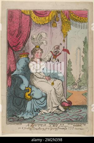 Jouet hollandais (A)!!! : Ou un joli jeu pour une jeune princesse!!! , Princesses, Princes, marionnettes, Charlotte Augusta, Princesse de Grande-Bretagne, 1796-1817, William II, roi des pays-Bas, 1792-1849. George Cruikshank (1792-1878). Impressions et mises en plan Banque D'Images