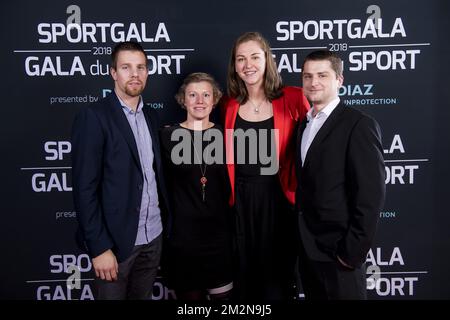 L'illustration montre l'invité sur le tapis rouge lors de la soirée de gala pour le sport des femmes et des hommes de l'année 2018, samedi 22 décembre 2018, à Bruxelles. BELGA PHOTO LAURIE DIEFFEMBACQ-JASPER JACOBS-GREGORY VAN GANSEN-PHILIPPE CROCHET Banque D'Images